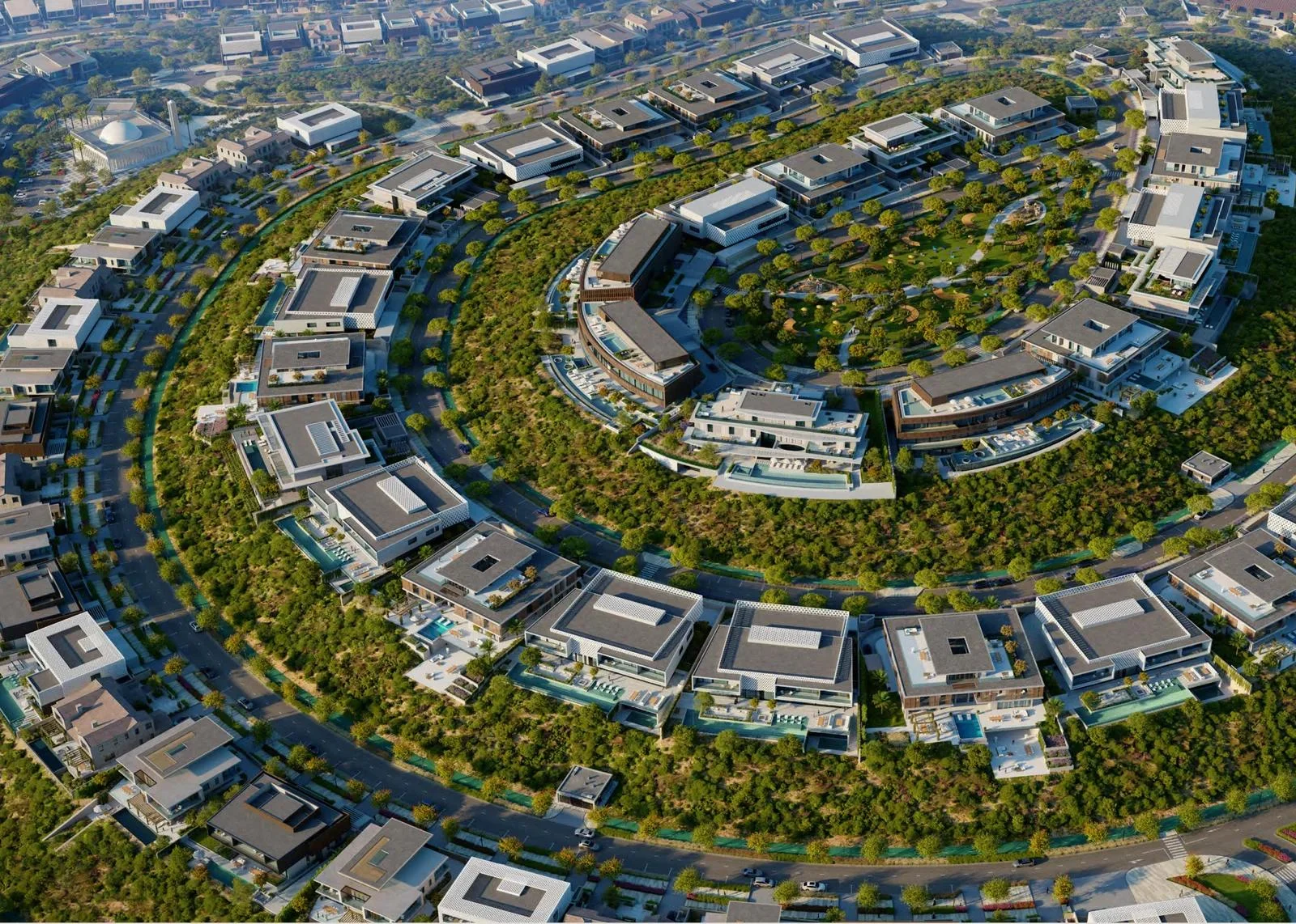 Aerial masterplan community view